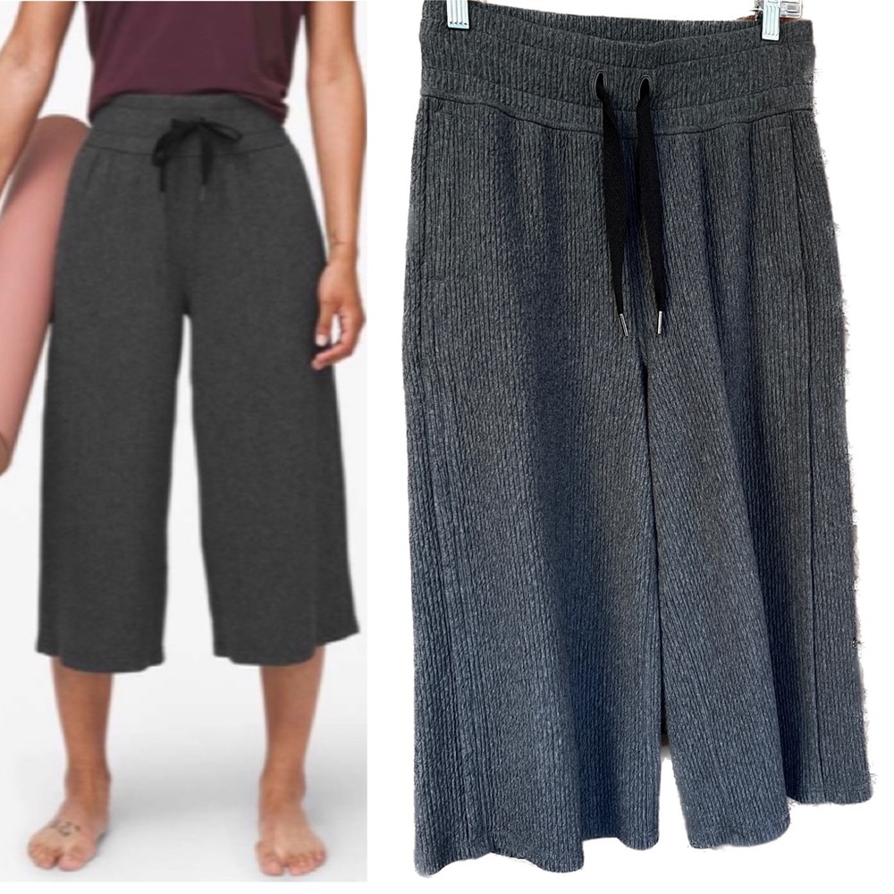 Lululemon Retreat Yourself Cropped  pants Heathered Core Dark Grey Size 4